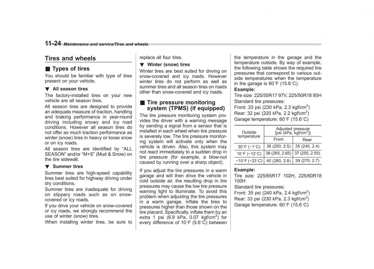 Subaru Outback Legacy V 5 owners manual / page 505