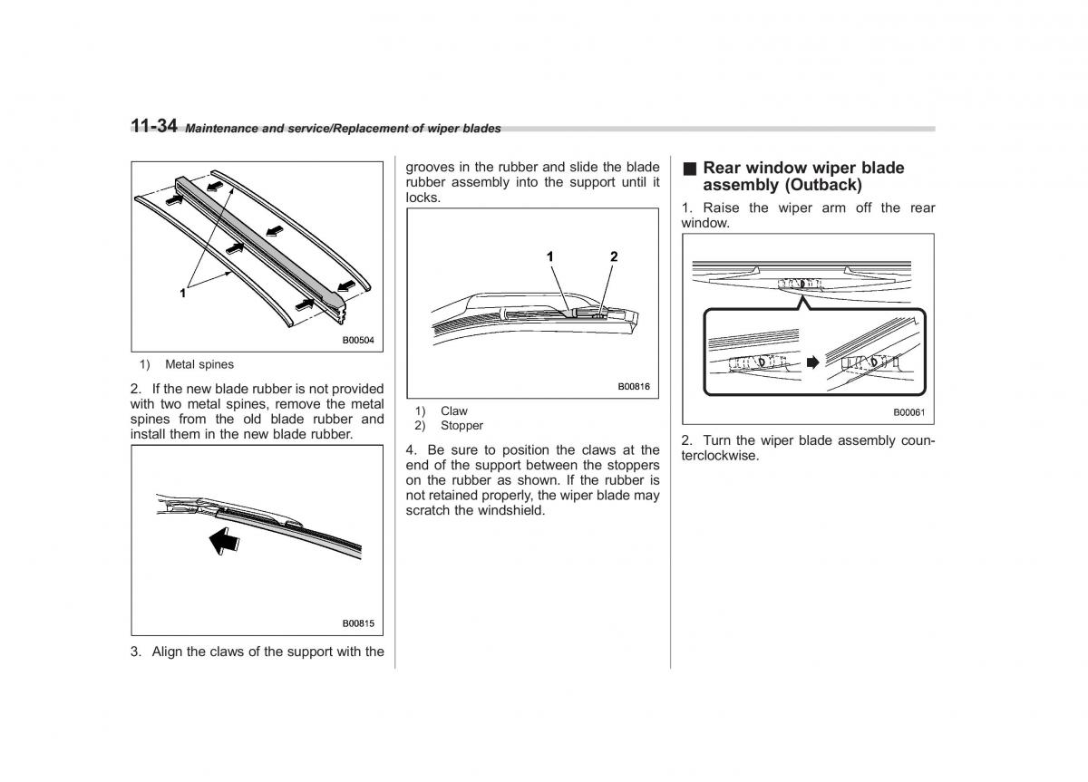 Subaru Outback Legacy V 5 owners manual / page 515