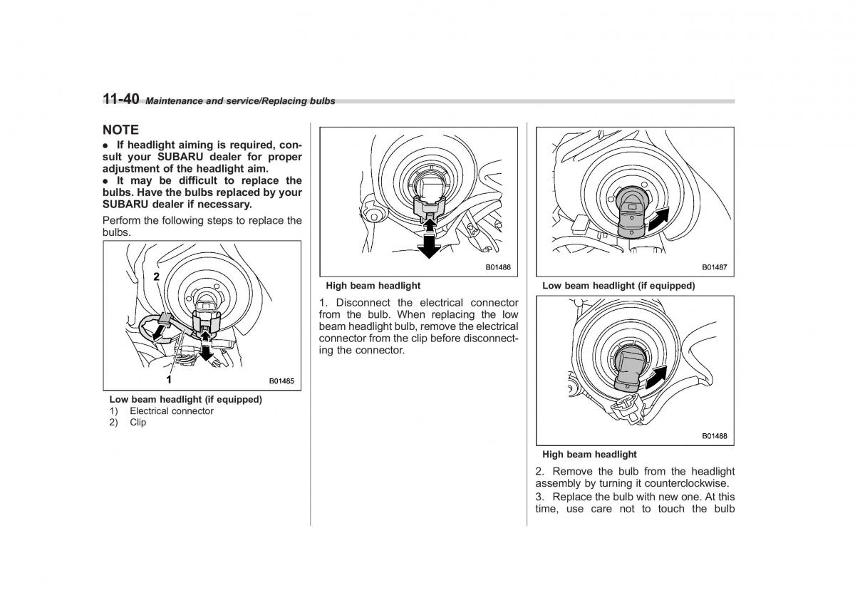 Subaru Outback Legacy V 5 owners manual / page 521