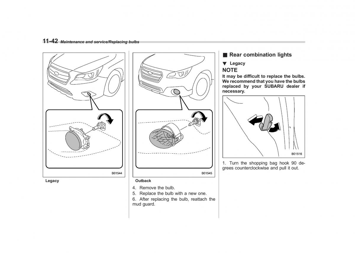 Subaru Outback Legacy V 5 owners manual / page 523