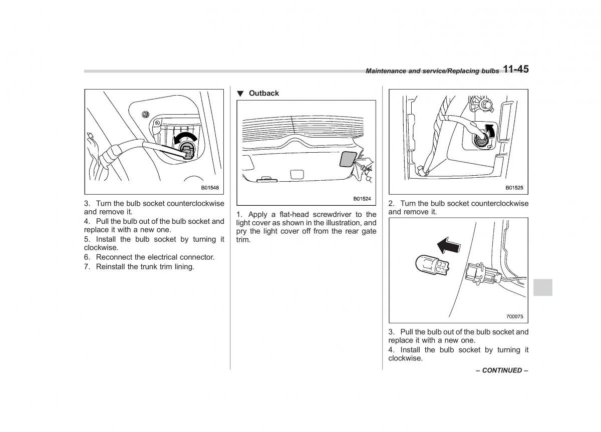 Subaru Outback Legacy V 5 owners manual / page 526