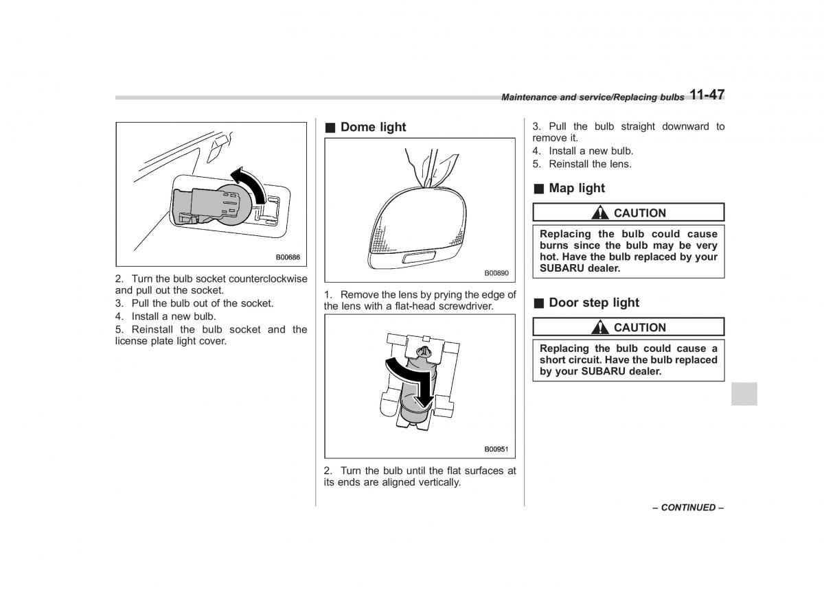 Subaru Outback Legacy V 5 owners manual / page 528