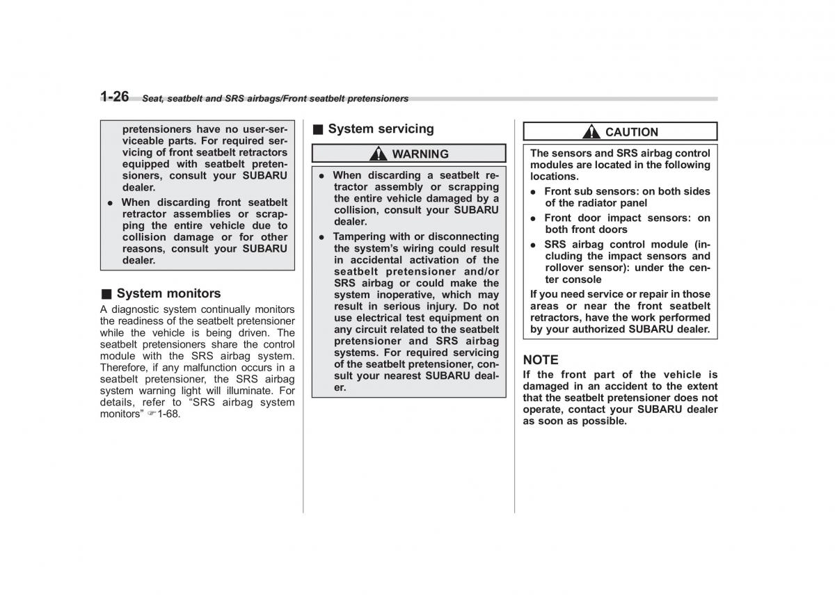 Subaru Outback Legacy V 5 owners manual / page 53