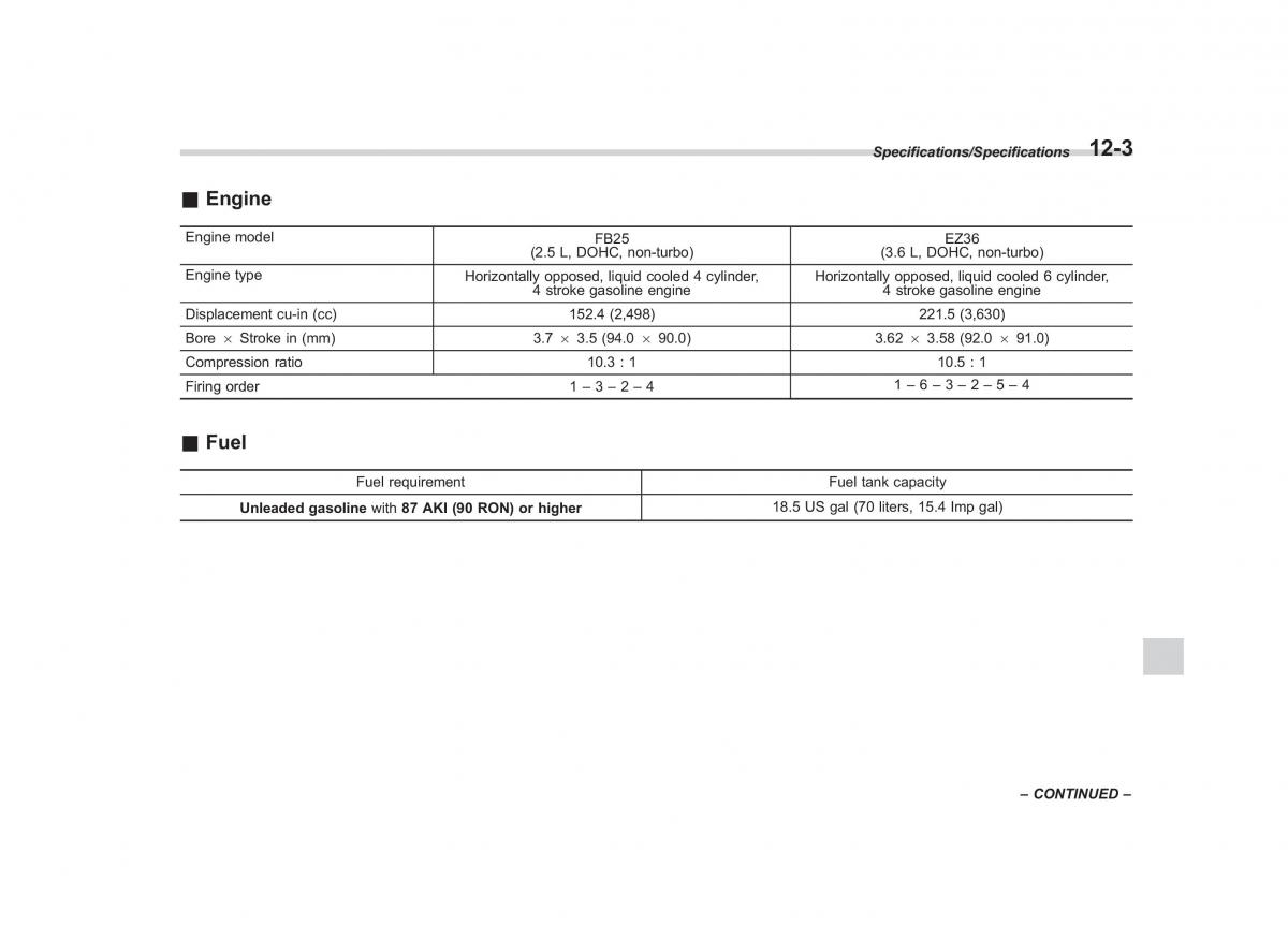 Subaru Outback Legacy V 5 owners manual / page 536