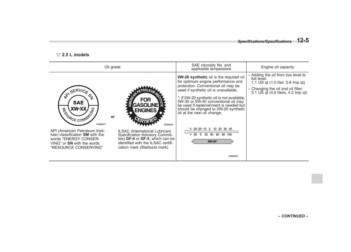 Subaru Outback Legacy V 5 owners manual / page 538