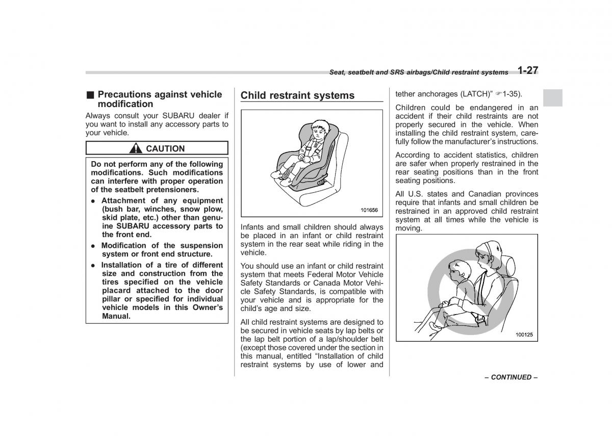 Subaru Outback Legacy V 5 owners manual / page 54