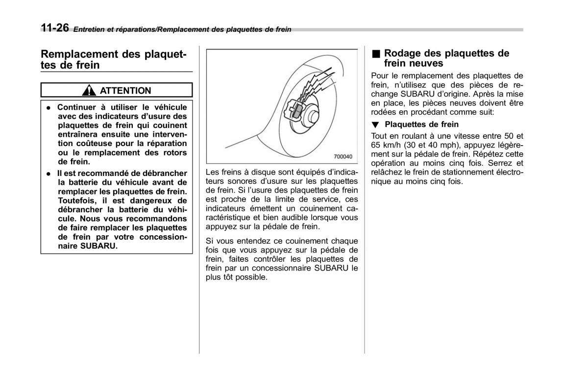 Subaru Outback Legacy V 5 manuel du proprietaire / page 551