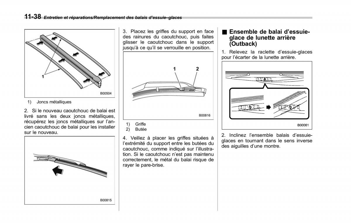 Subaru Outback Legacy V 5 manuel du proprietaire / page 563