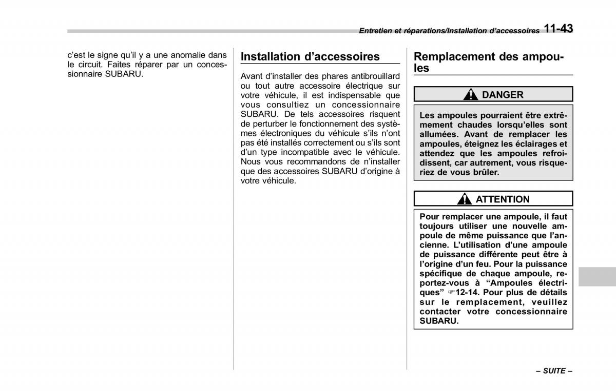 Subaru Outback Legacy V 5 manuel du proprietaire / page 568