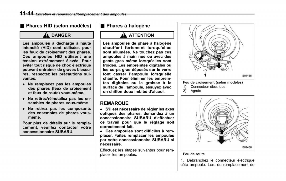 Subaru Outback Legacy V 5 manuel du proprietaire / page 569