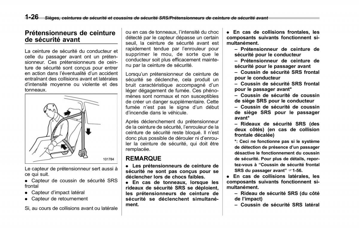 Subaru Outback Legacy V 5 manuel du proprietaire / page 57