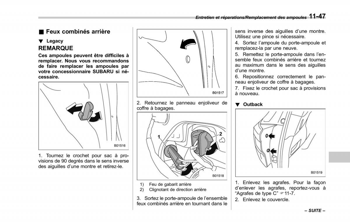 Subaru Outback Legacy V 5 manuel du proprietaire / page 572