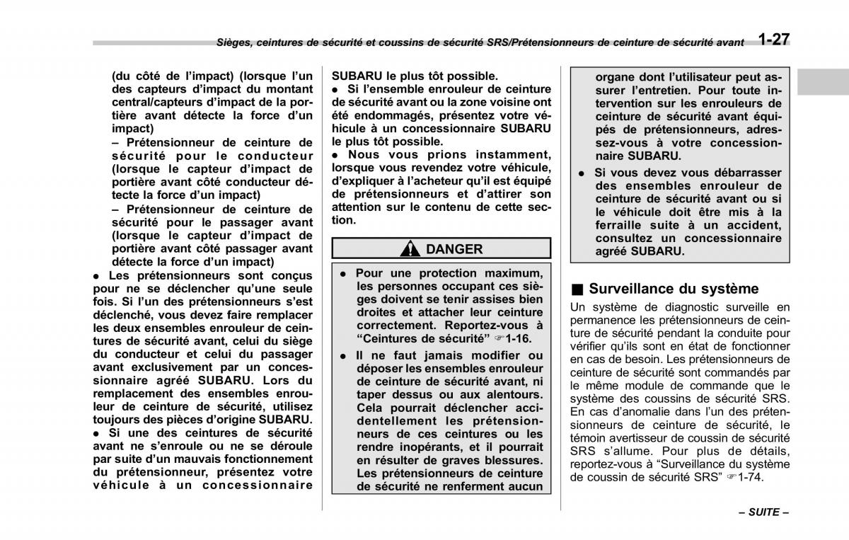 Subaru Outback Legacy V 5 manuel du proprietaire / page 58