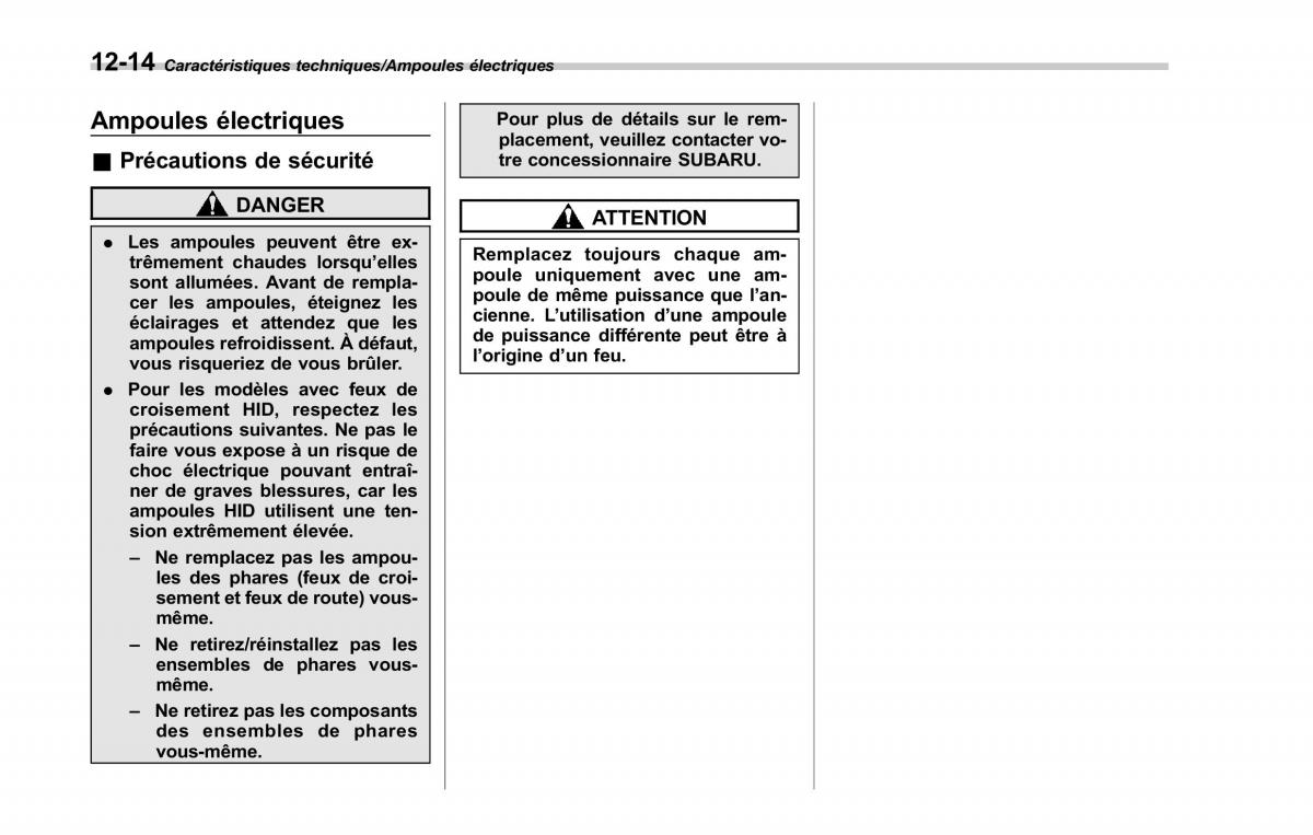 Subaru Outback Legacy V 5 manuel du proprietaire / page 595