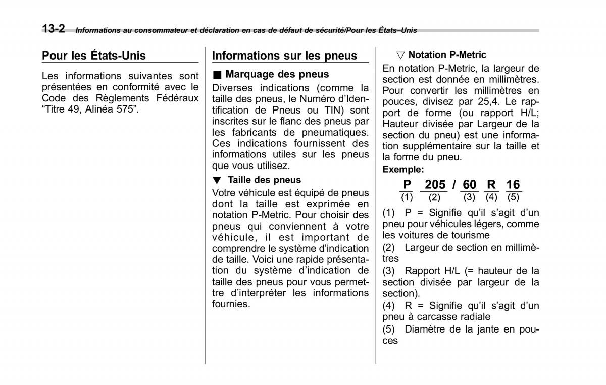 Subaru Outback Legacy V 5 manuel du proprietaire / page 601