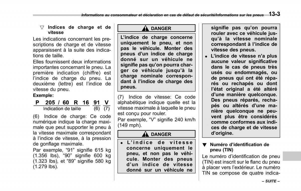 Subaru Outback Legacy V 5 manuel du proprietaire / page 602