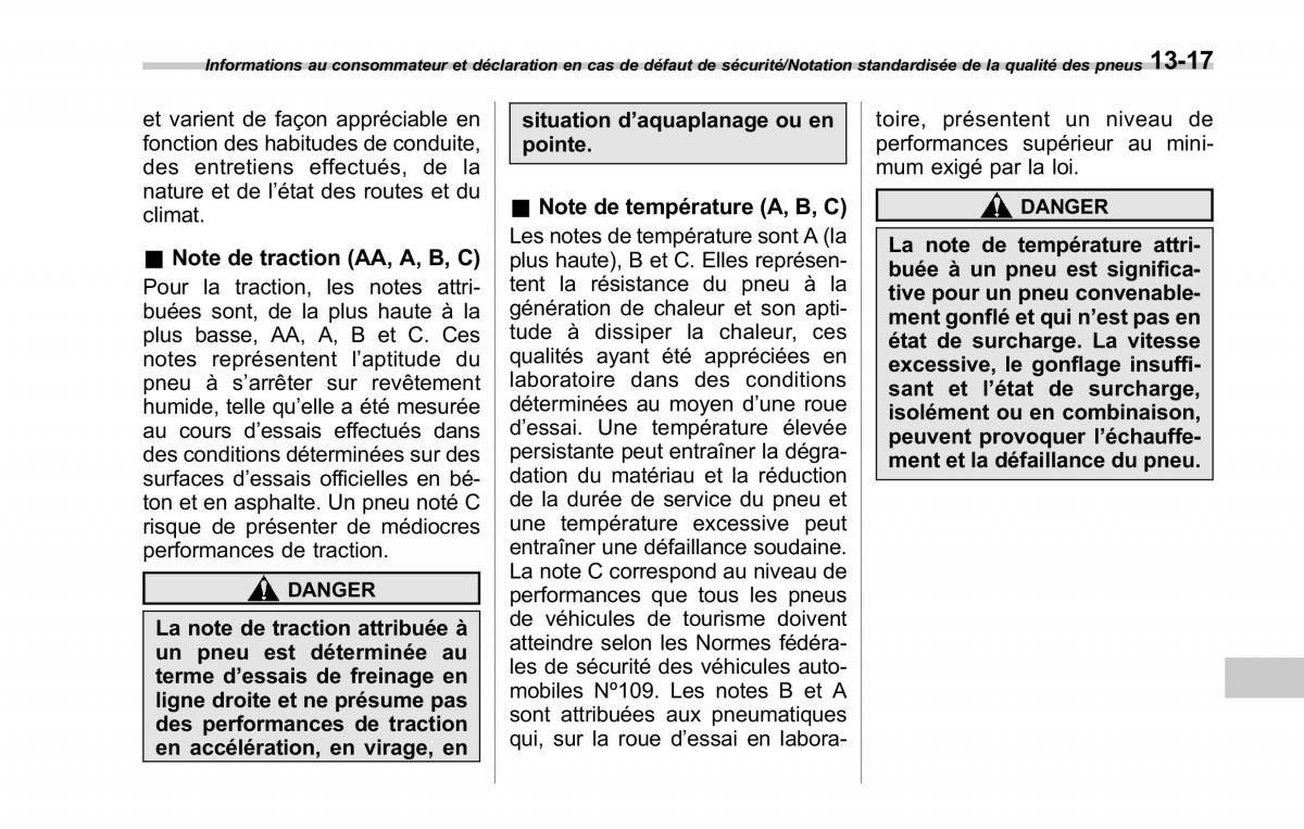 Subaru Outback Legacy V 5 manuel du proprietaire / page 616