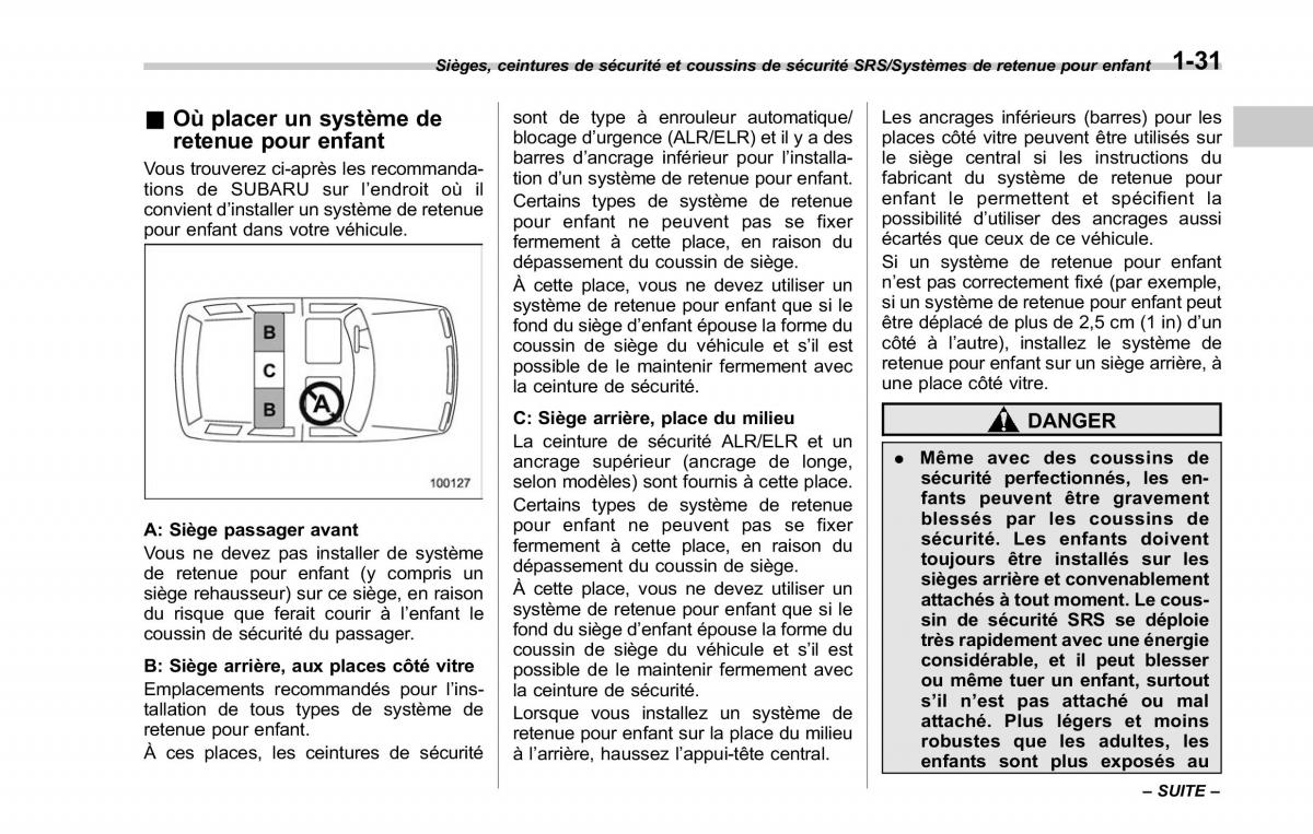 Subaru Outback Legacy V 5 manuel du proprietaire / page 62