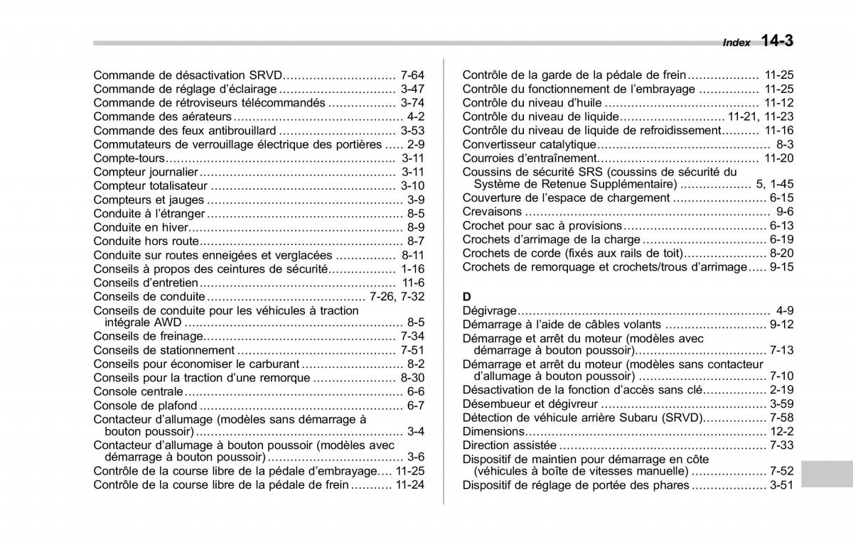 Subaru Outback Legacy V 5 manuel du proprietaire / page 620