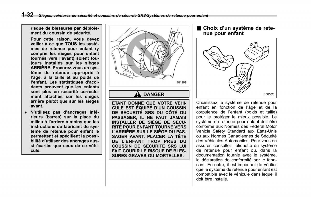 Subaru Outback Legacy V 5 manuel du proprietaire / page 63