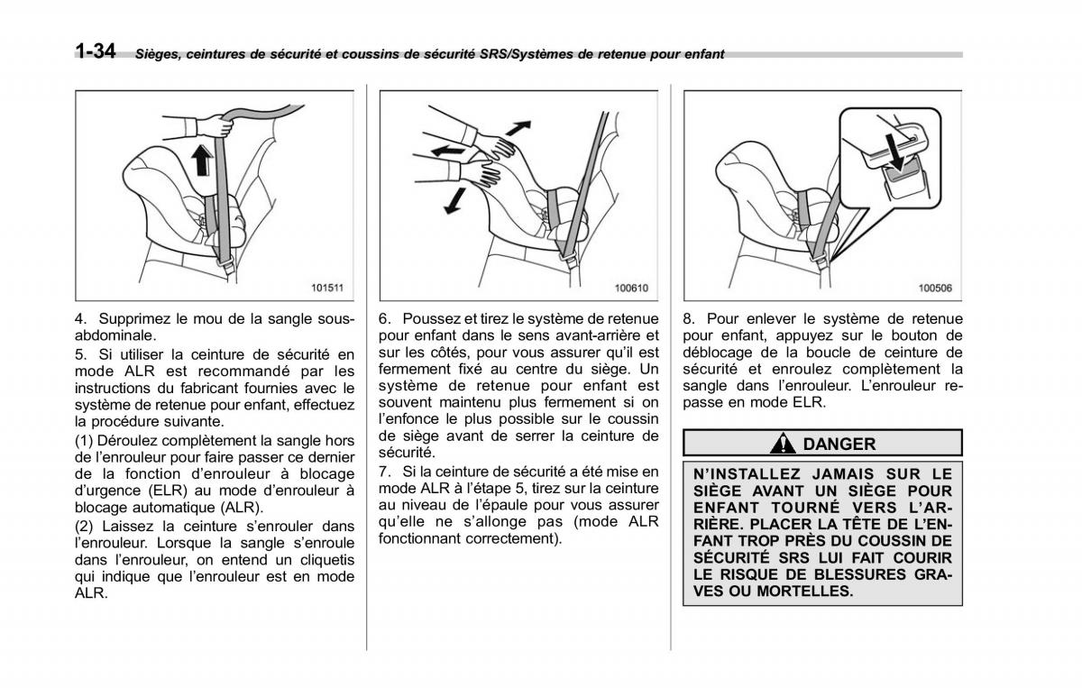 Subaru Outback Legacy V 5 manuel du proprietaire / page 65