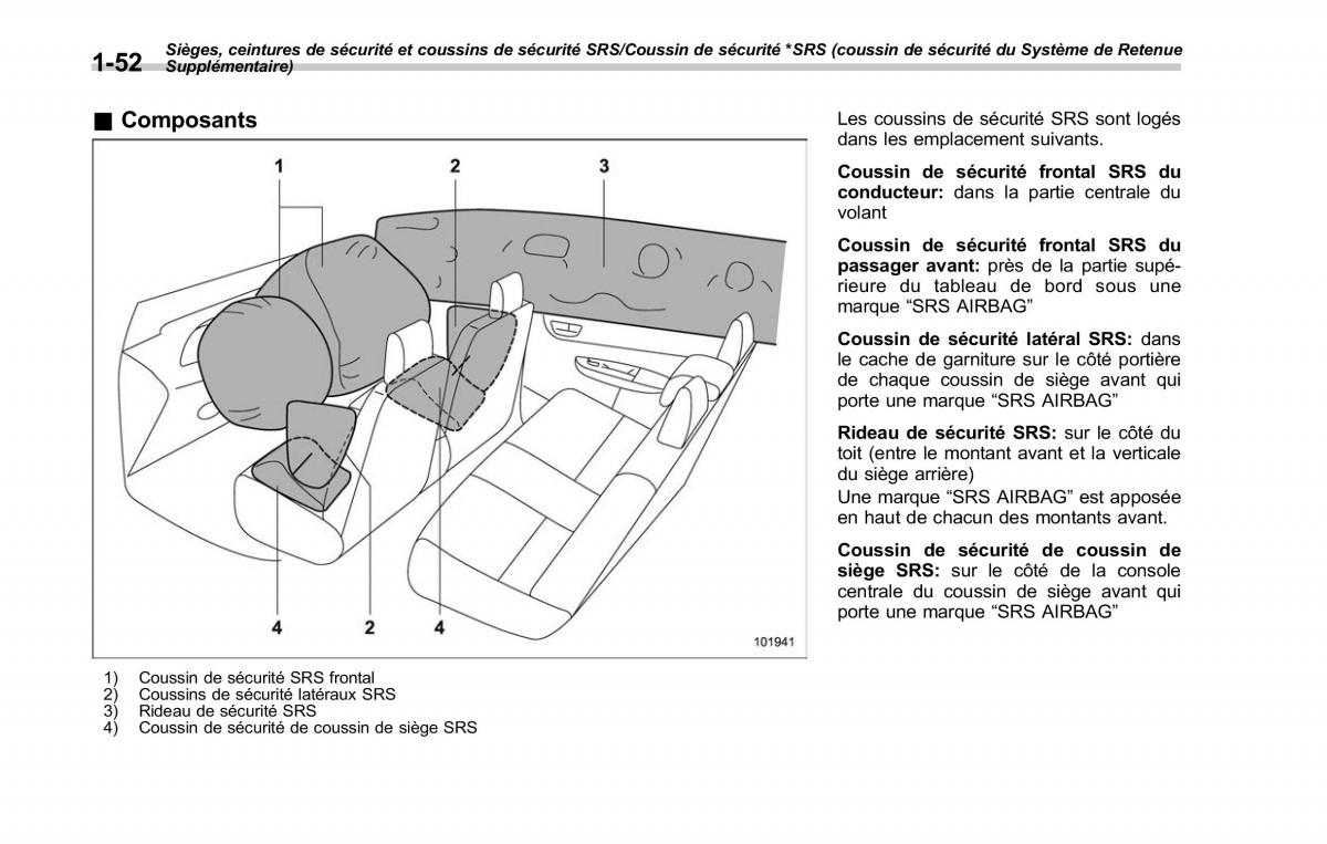 Subaru Outback Legacy V 5 manuel du proprietaire / page 83