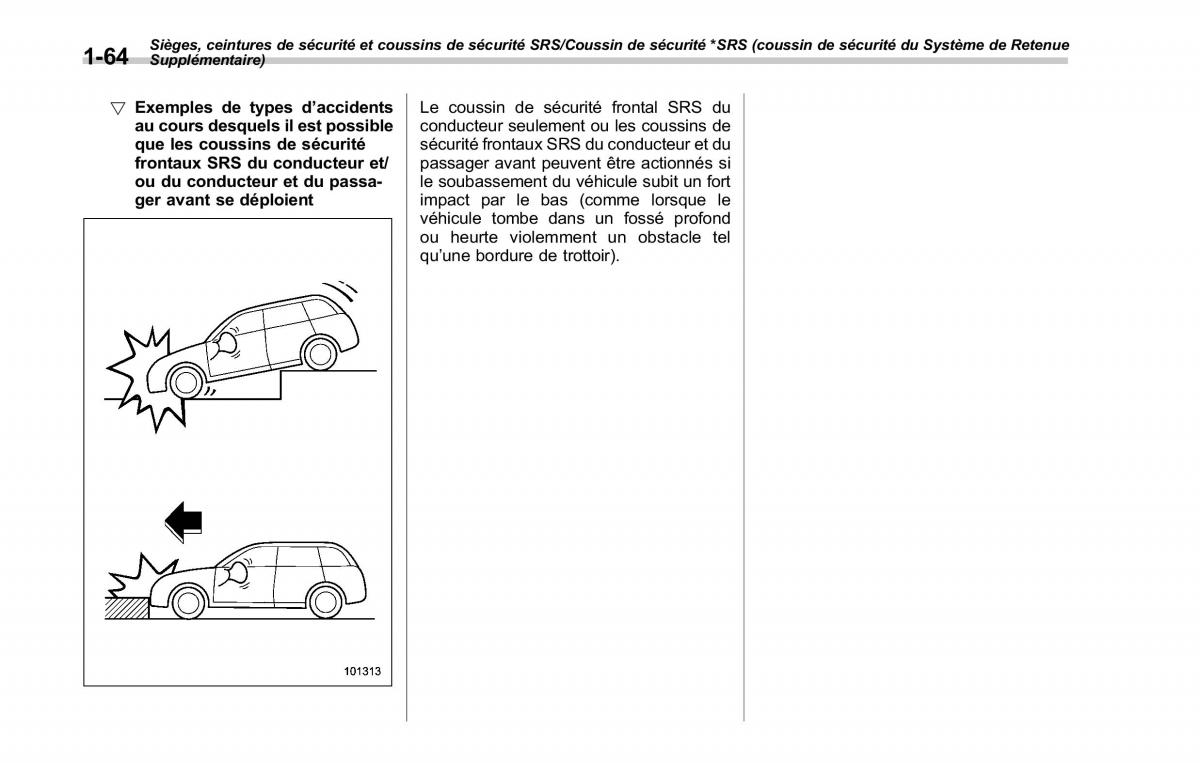 Subaru Outback Legacy V 5 manuel du proprietaire / page 95