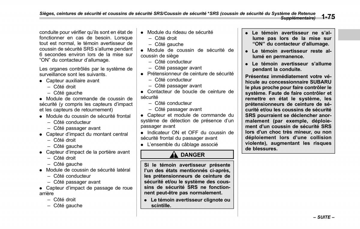 Subaru Outback Legacy V 5 manuel du proprietaire / page 106