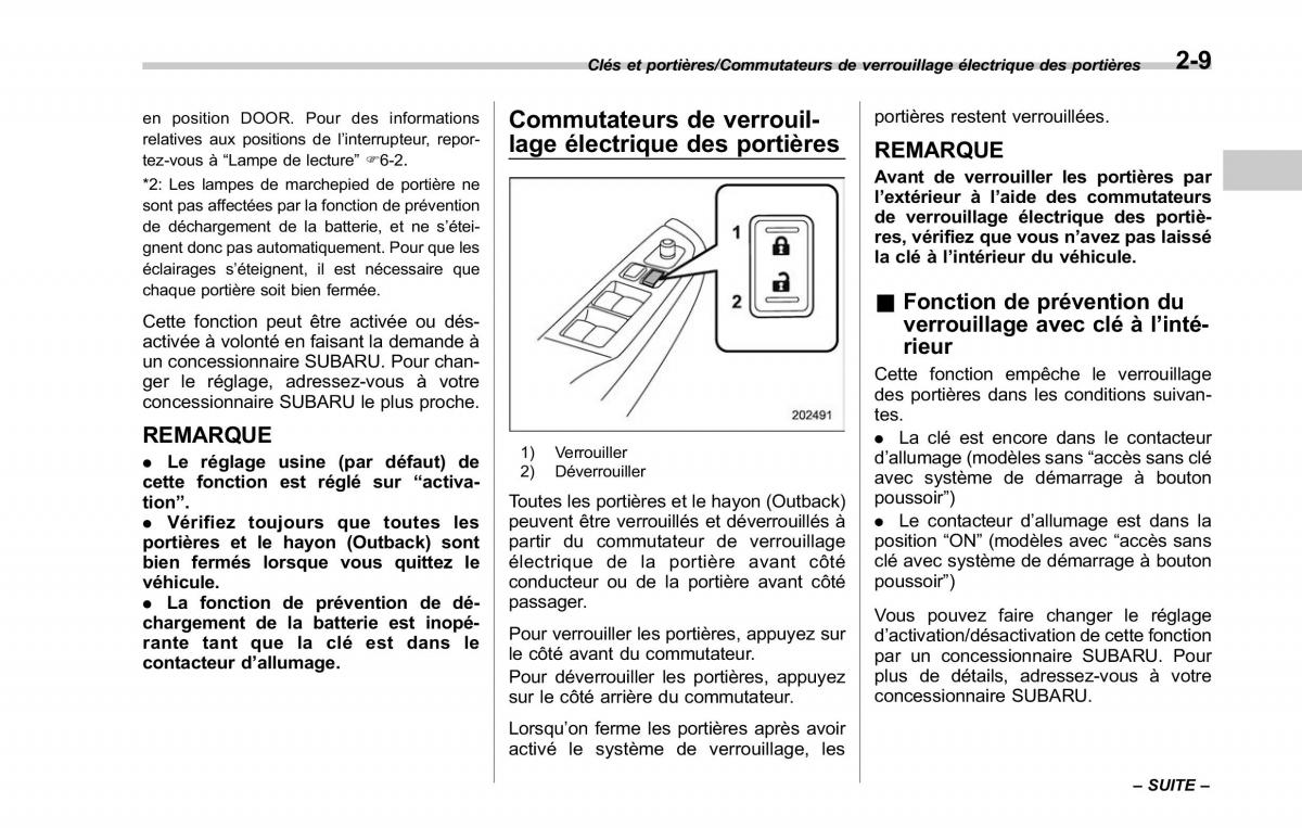 Subaru Outback Legacy V 5 manuel du proprietaire / page 118