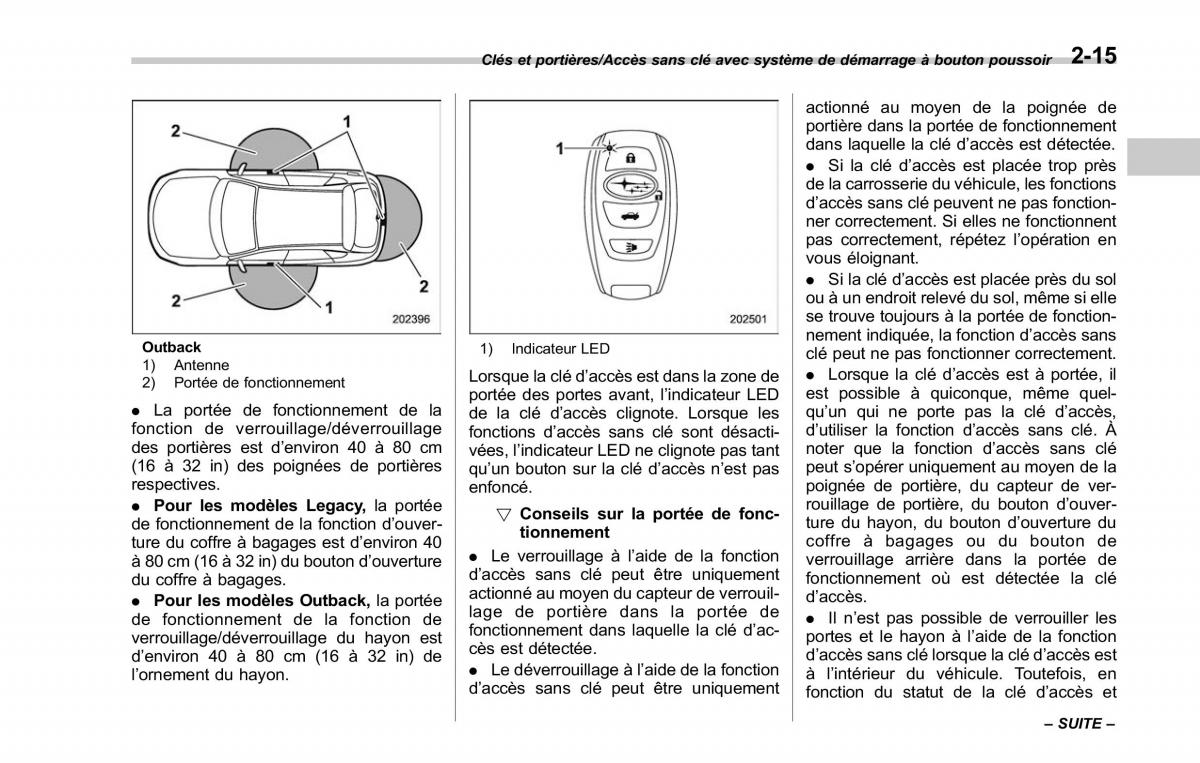 Subaru Outback Legacy V 5 manuel du proprietaire / page 124