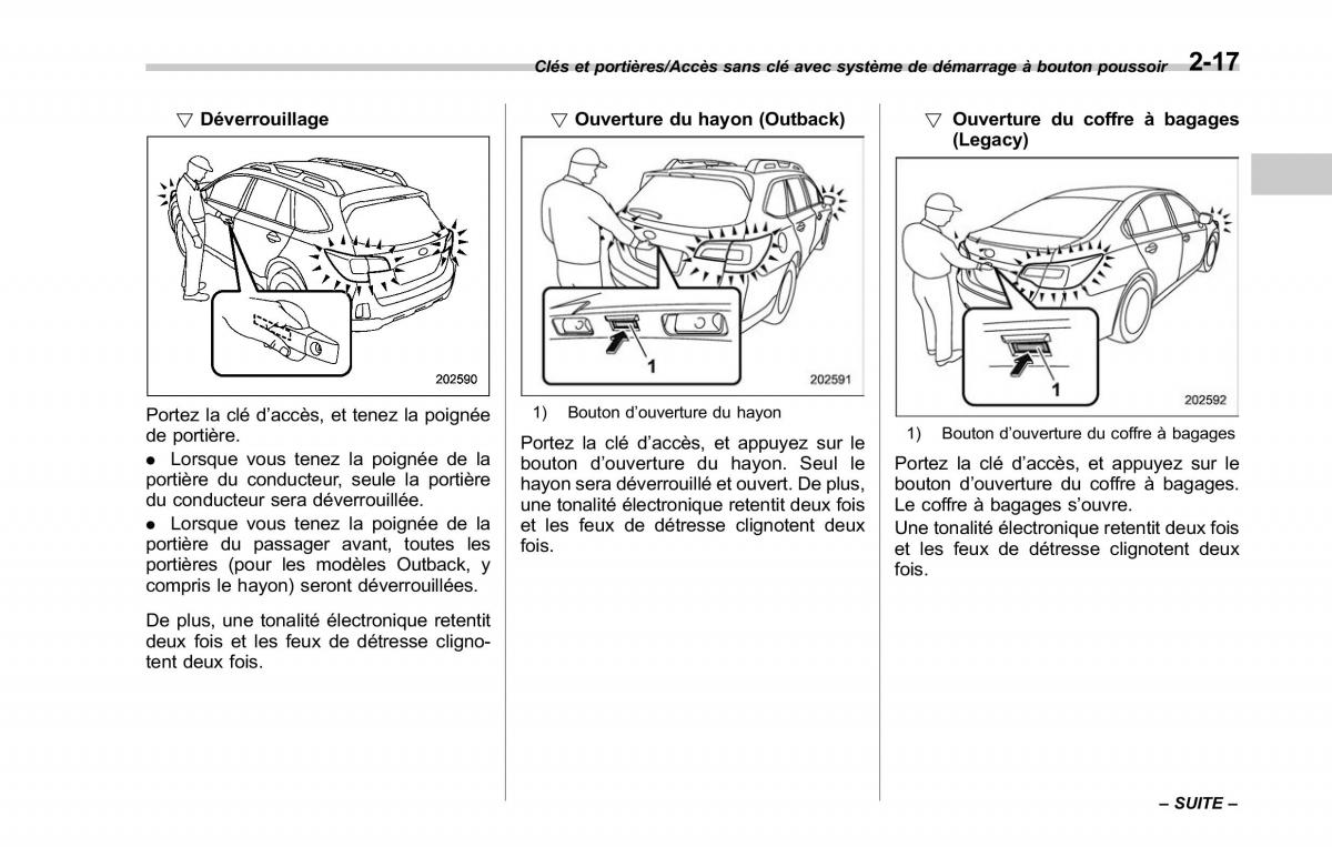 Subaru Outback Legacy V 5 manuel du proprietaire / page 126