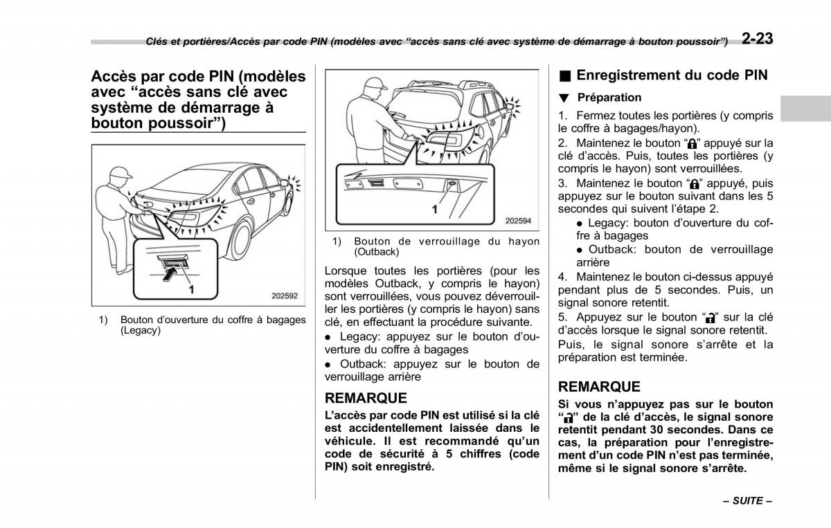 Subaru Outback Legacy V 5 manuel du proprietaire / page 132