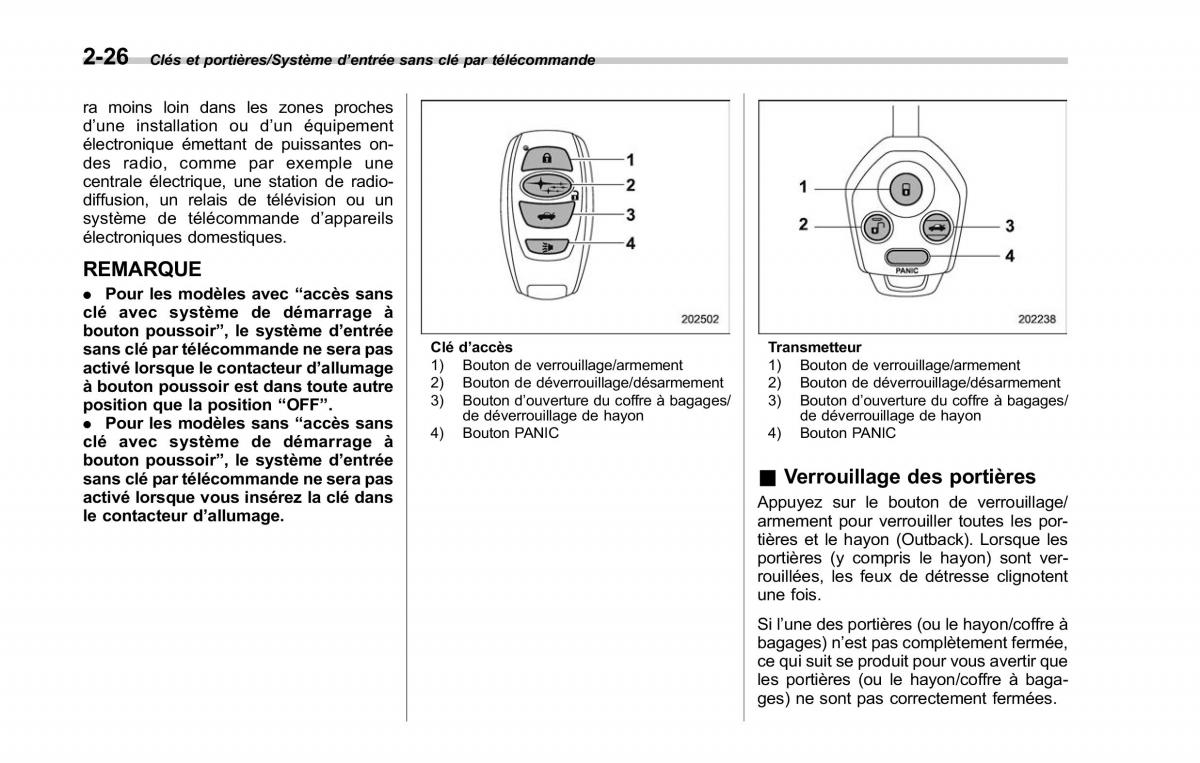 Subaru Outback Legacy V 5 manuel du proprietaire / page 135