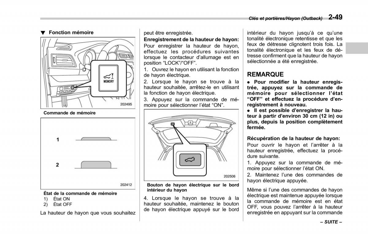 Subaru Outback Legacy V 5 manuel du proprietaire / page 158