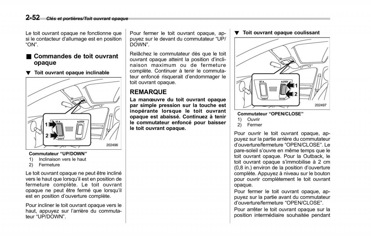 Subaru Outback Legacy V 5 manuel du proprietaire / page 161