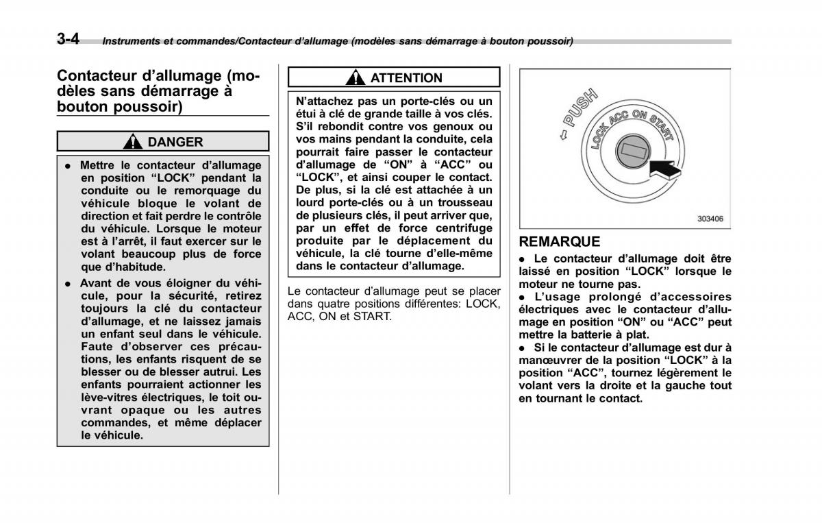 Subaru Outback Legacy V 5 manuel du proprietaire / page 167