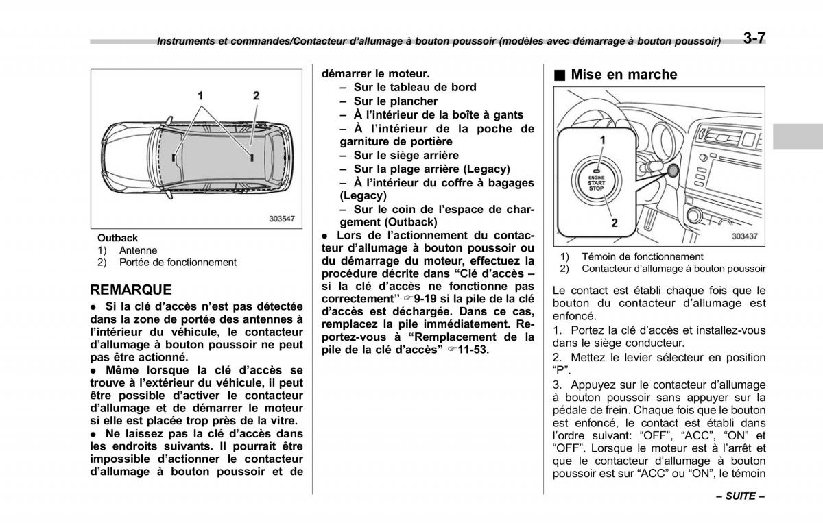 Subaru Outback Legacy V 5 manuel du proprietaire / page 170