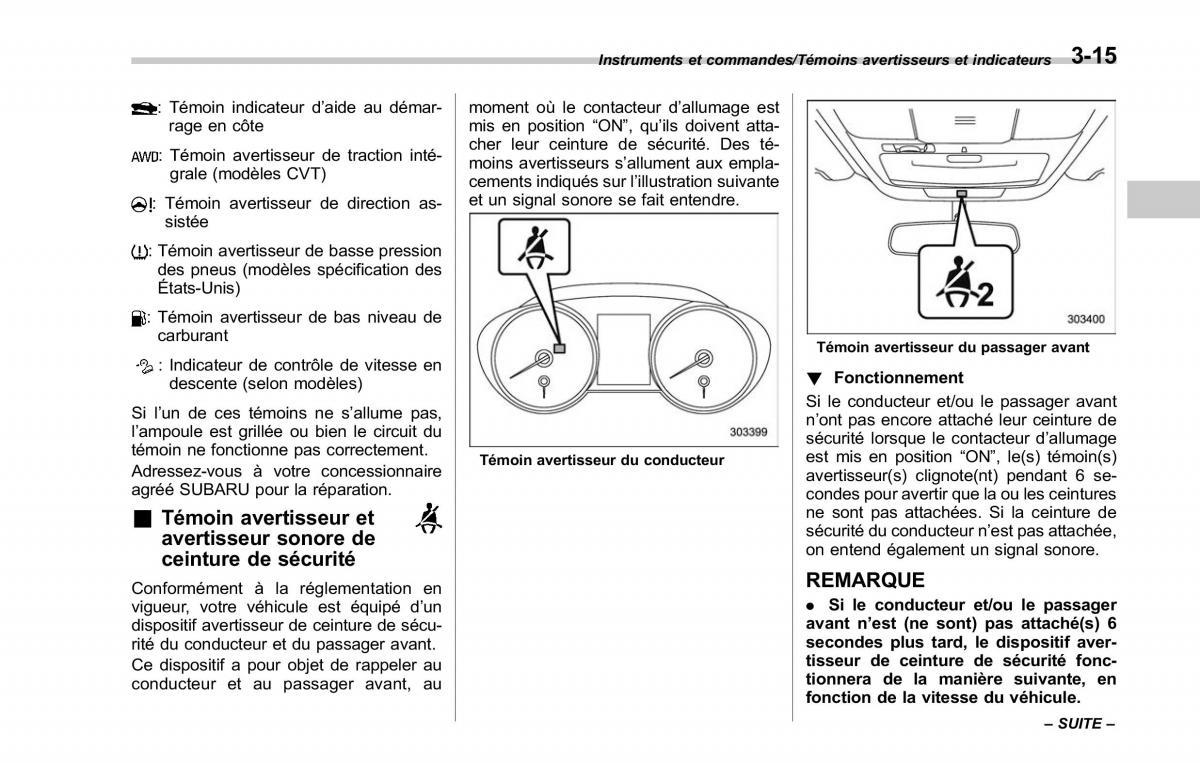 Subaru Outback Legacy V 5 manuel du proprietaire / page 178