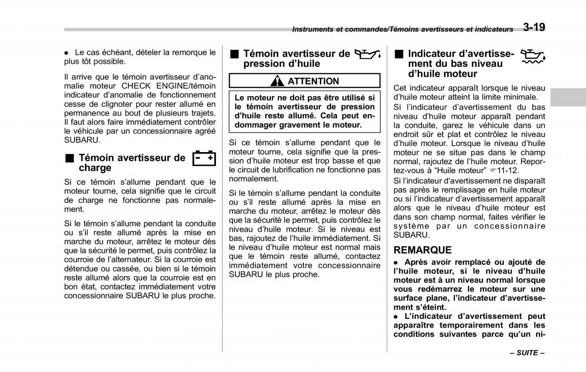 Subaru Outback Legacy V 5 manuel du proprietaire / page 182