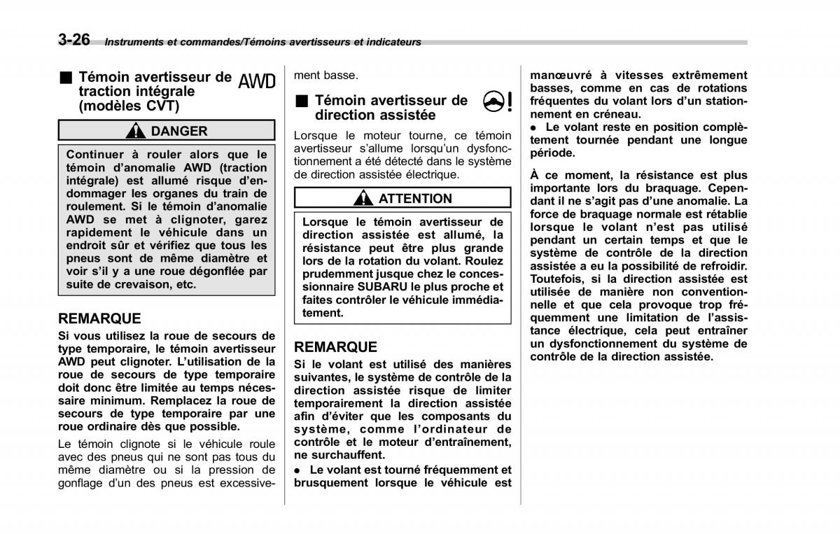 Subaru Outback Legacy V 5 manuel du proprietaire / page 189