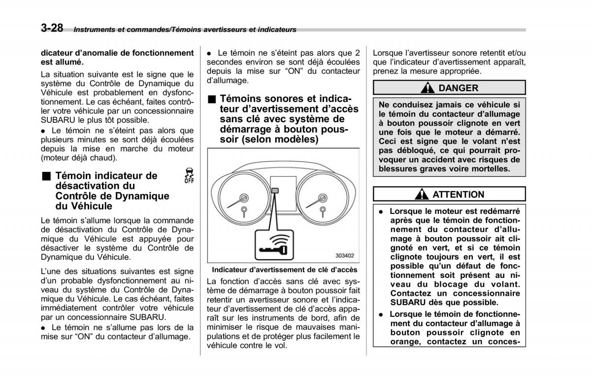 Subaru Outback Legacy V 5 manuel du proprietaire / page 191