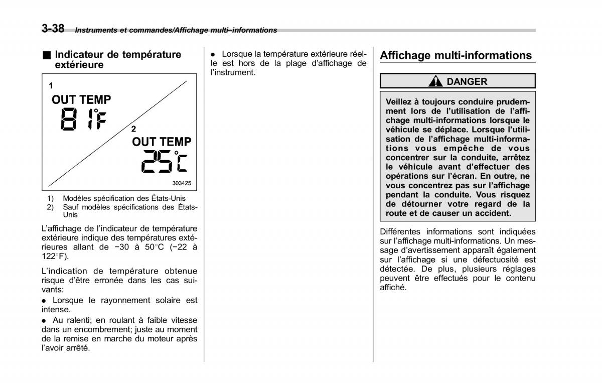 Subaru Outback Legacy V 5 manuel du proprietaire / page 201