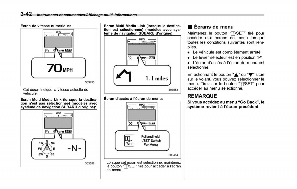 Subaru Outback Legacy V 5 manuel du proprietaire / page 205