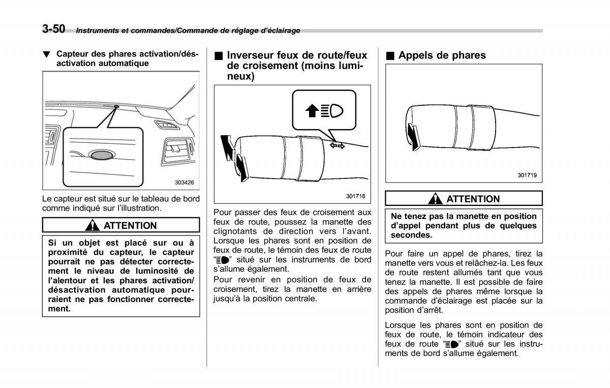 Subaru Outback Legacy V 5 manuel du proprietaire / page 213