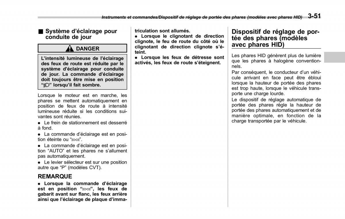 Subaru Outback Legacy V 5 manuel du proprietaire / page 214