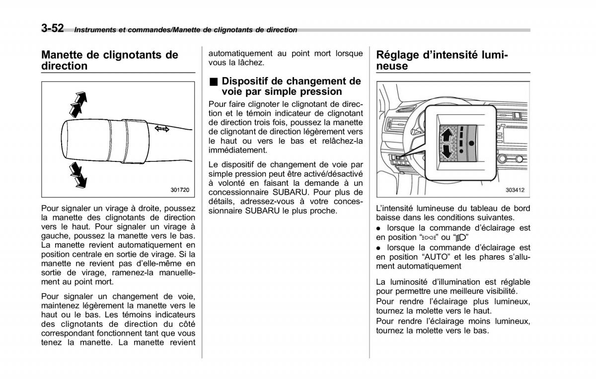 Subaru Outback Legacy V 5 manuel du proprietaire / page 215