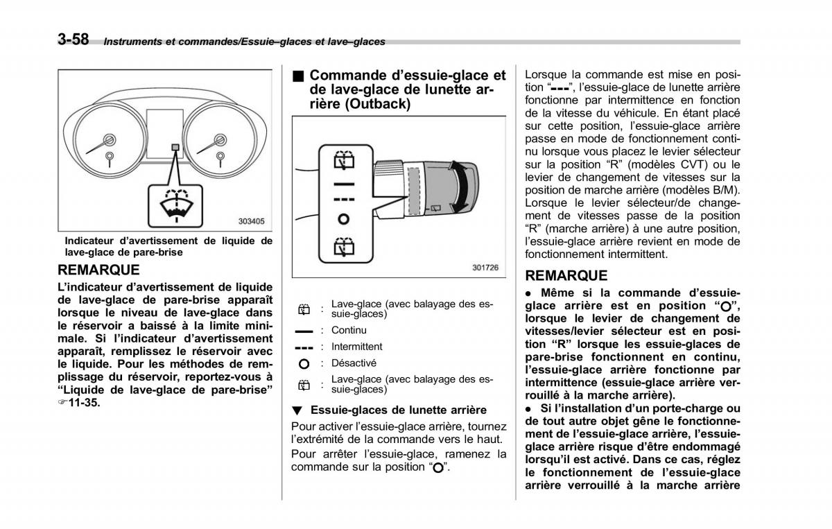 Subaru Outback Legacy V 5 manuel du proprietaire / page 221