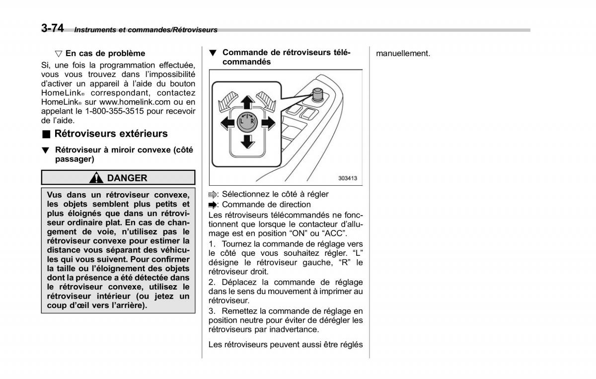 Subaru Outback Legacy V 5 manuel du proprietaire / page 237