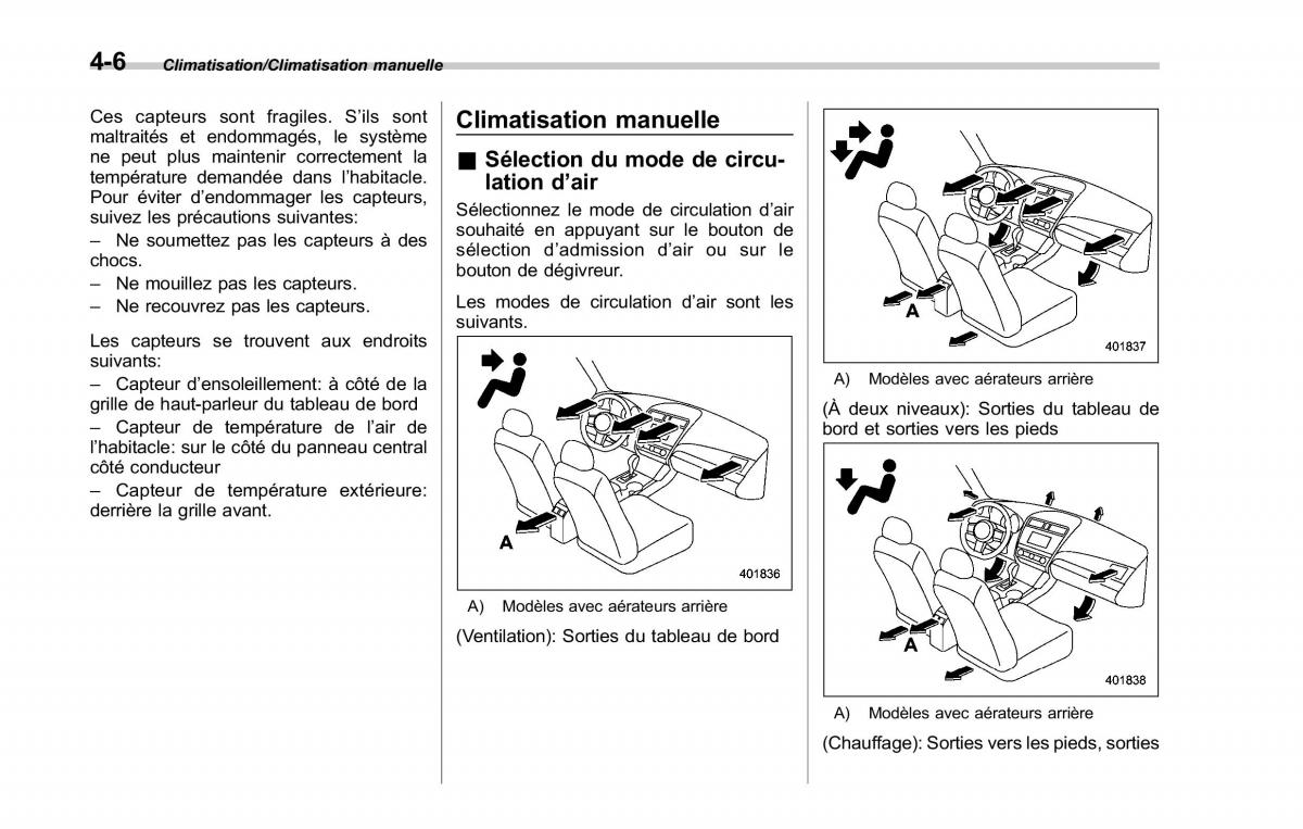 Subaru Outback Legacy V 5 manuel du proprietaire / page 245