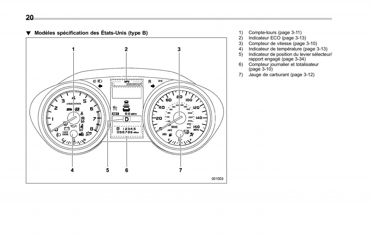 Subaru Outback Legacy V 5 manuel du proprietaire / page 25